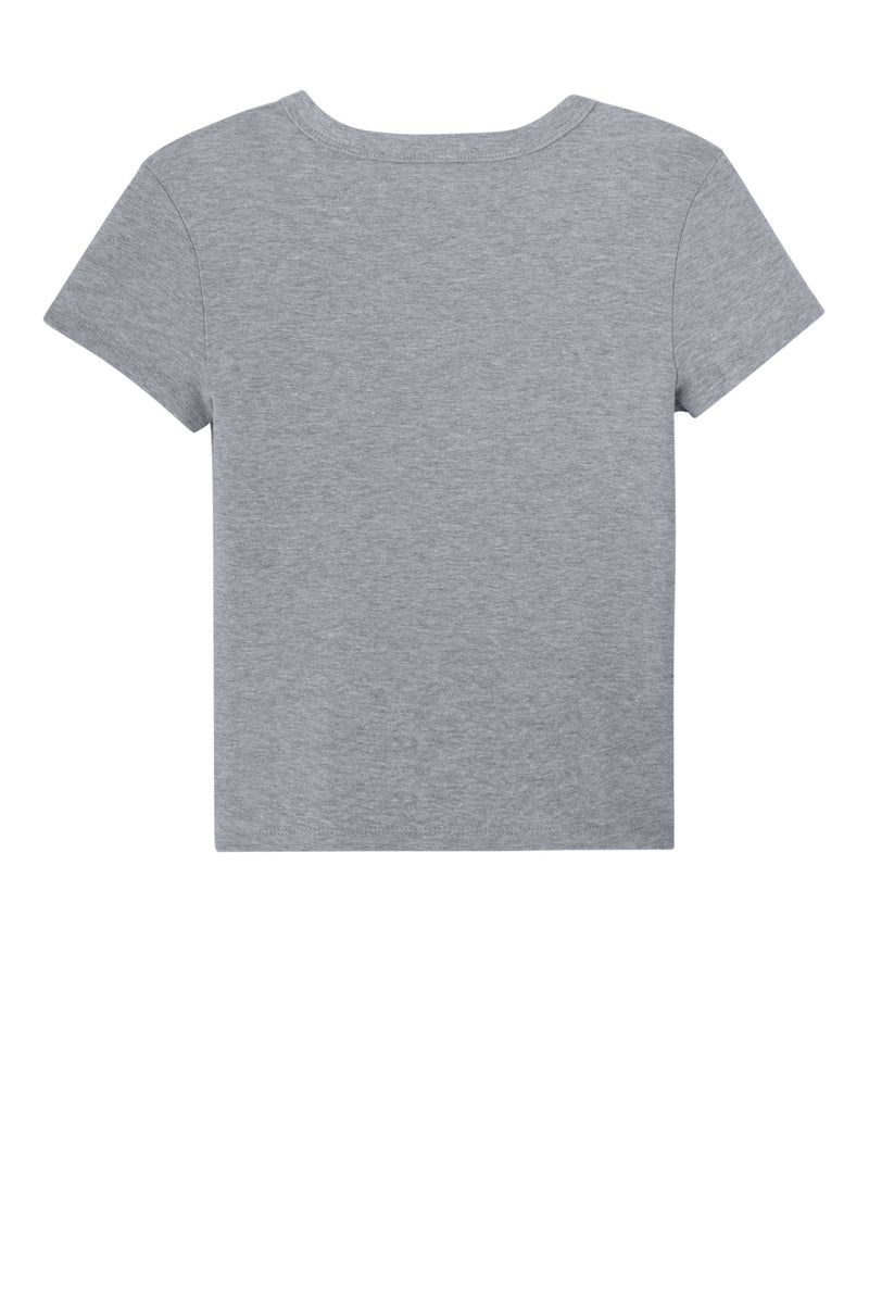 BELLA+CANVAS Women's Micro Rib Baby Tee - Athletic Heather