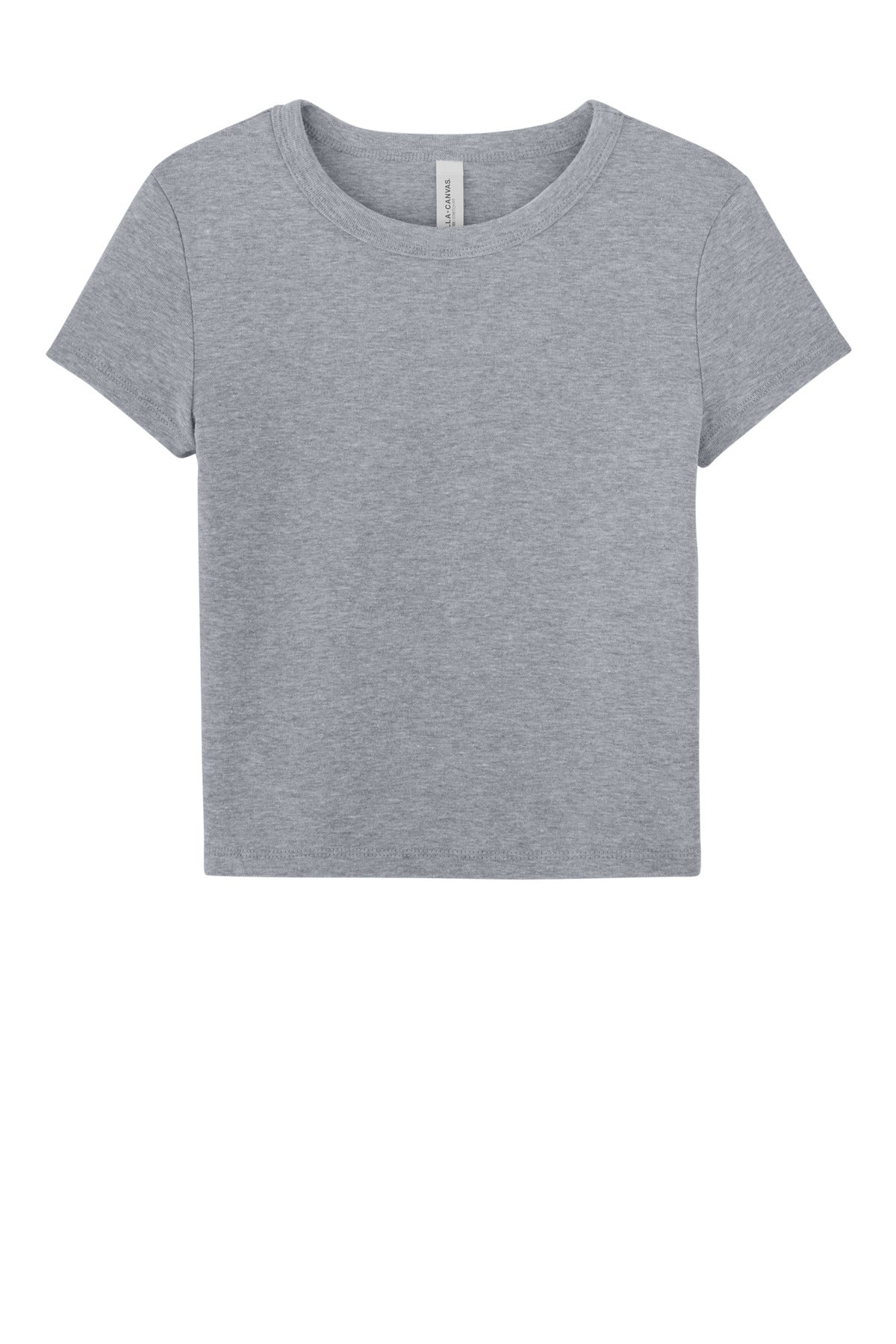 BELLA+CANVAS Women's Micro Rib Baby Tee - Athletic Heather