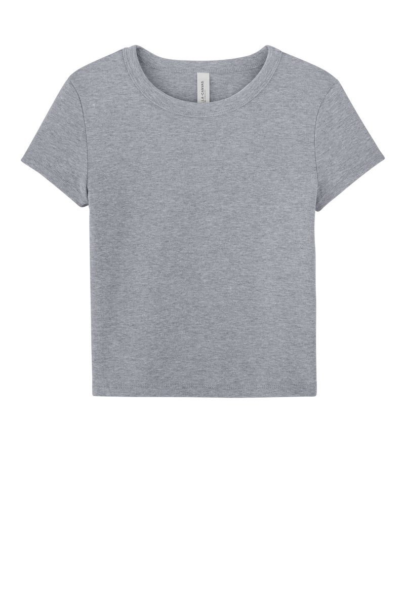 BELLA+CANVAS Women's Micro Rib Baby Tee - Athletic Heather