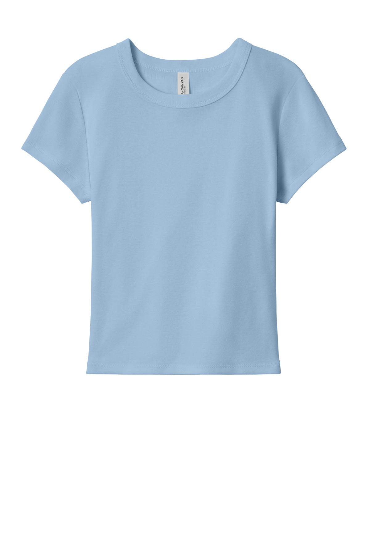 BELLA+CANVAS Women's Micro Rib Baby Tee - Solid Baby Blue Blend