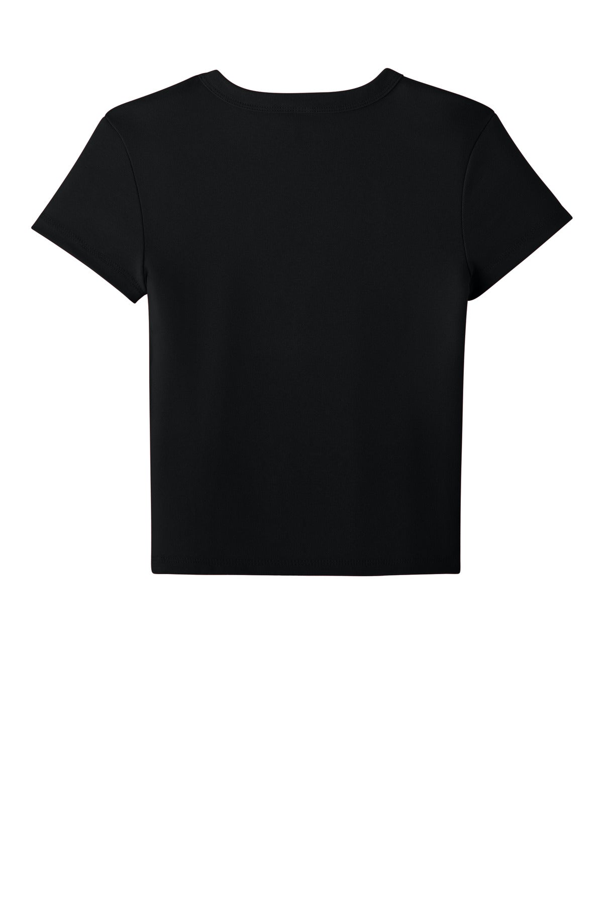 BELLA+CANVAS Women's Micro Rib Baby Tee - Solid Black Blend