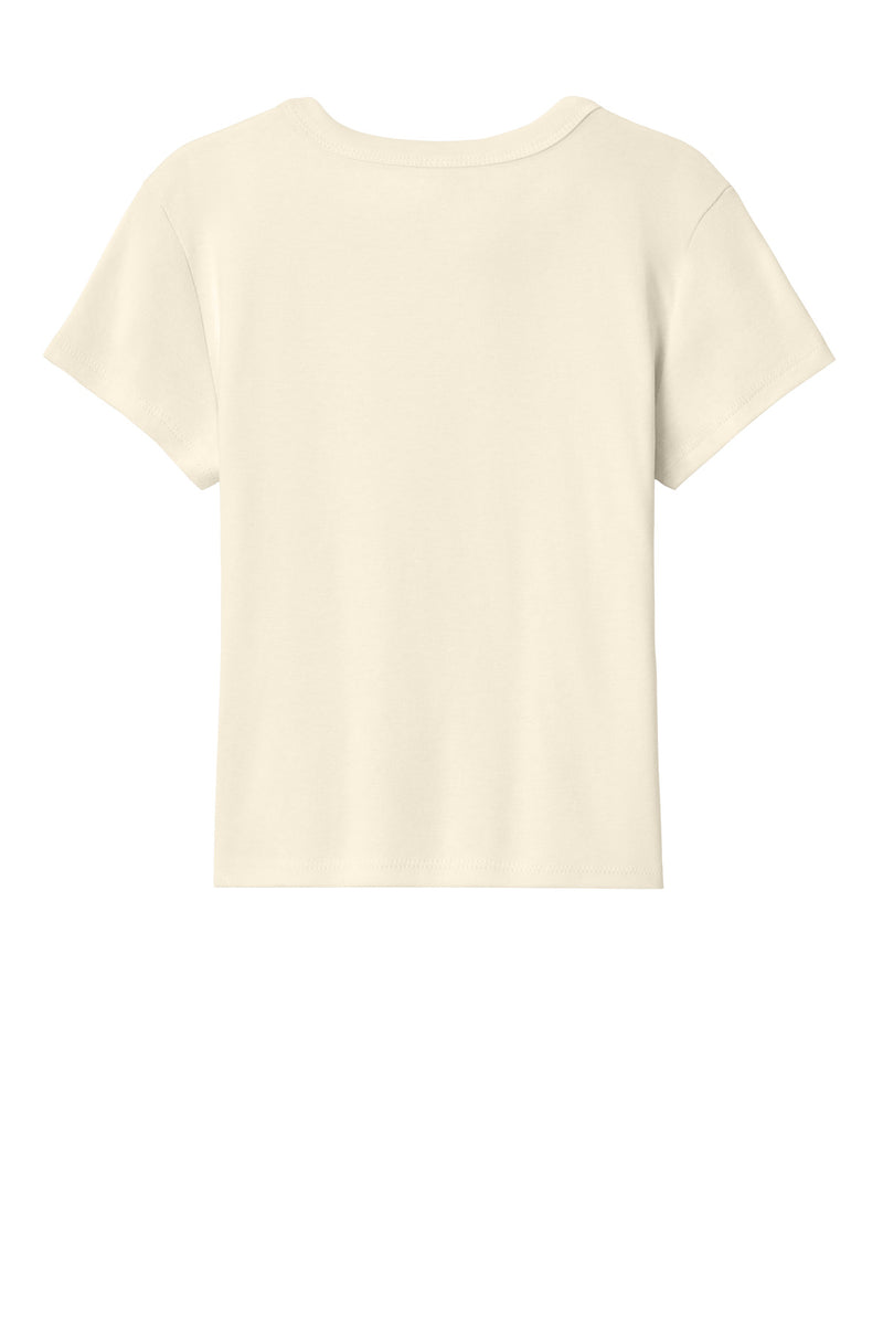 BELLA+CANVAS Women's Micro Rib Baby Tee - Solid Natural Blend