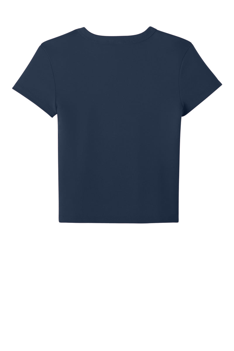 BELLA+CANVAS Women's Micro Rib Baby Tee - Solid Navy Blend
