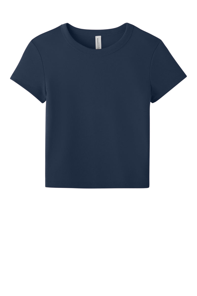 BELLA+CANVAS Women's Micro Rib Baby Tee - Solid Navy Blend