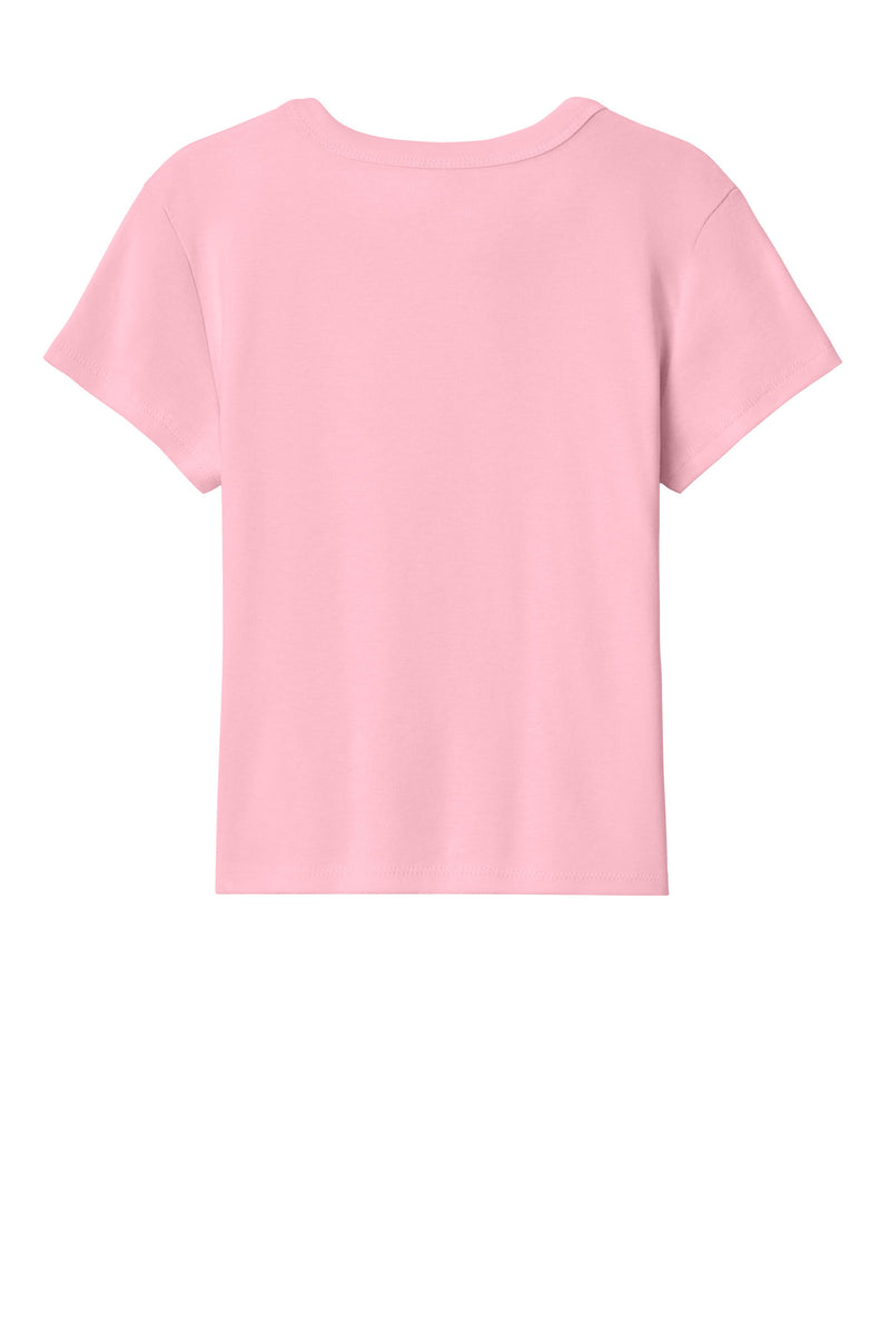BELLA+CANVAS Women's Micro Rib Baby Tee - Solid Pink Blend