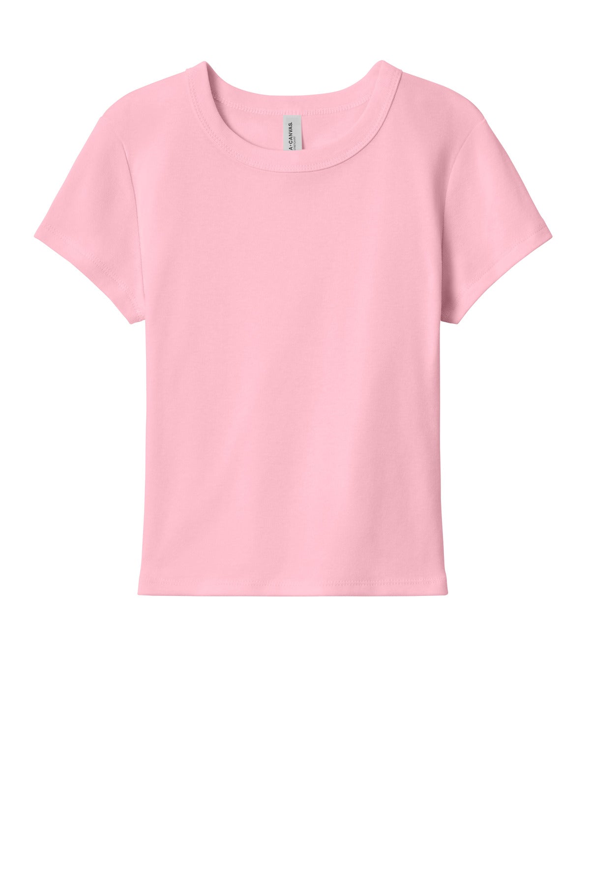 BELLA+CANVAS Women's Micro Rib Baby Tee - Solid Pink Blend