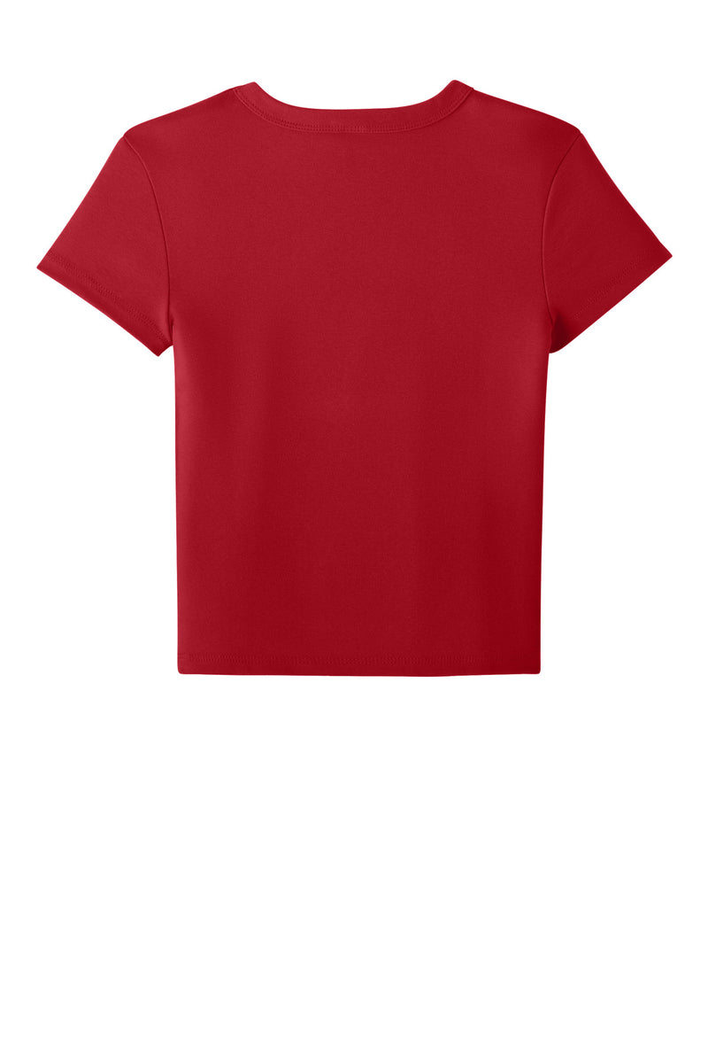 BELLA+CANVAS Women's Micro Rib Baby Tee - Solid Red Blend