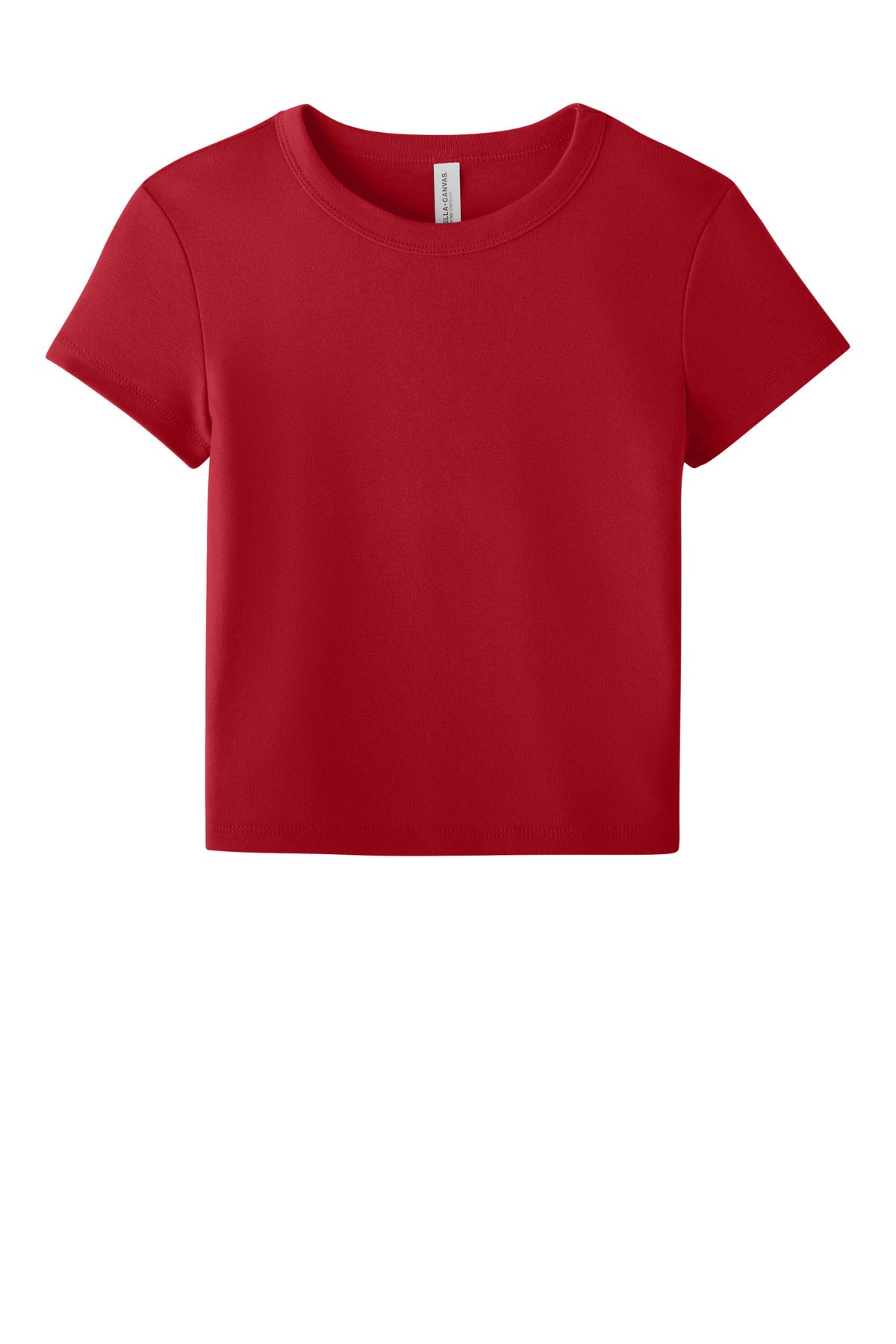 BELLA+CANVAS Women's Micro Rib Baby Tee - Solid Red Blend