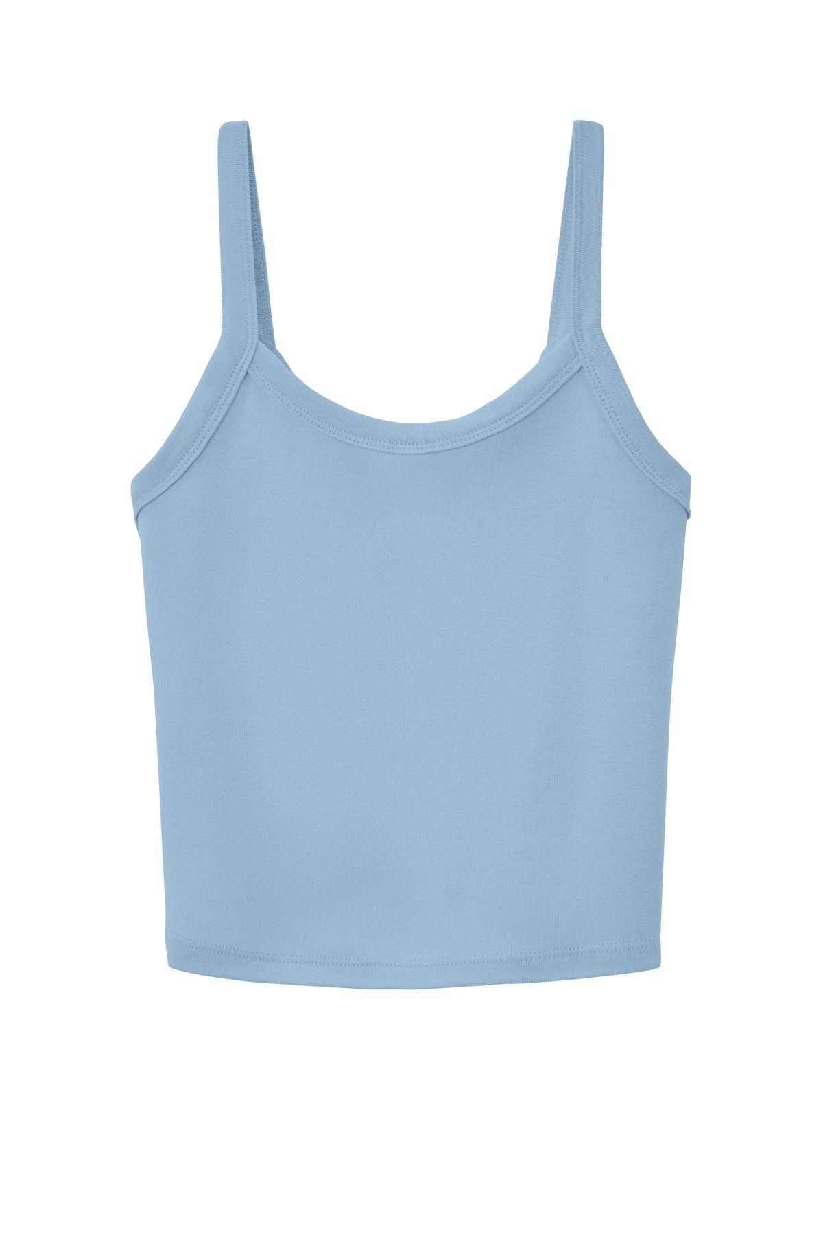 BELLA+CANVAS Women's Micro Rib Spaghetti Strap Tank - Solid Baby Blue Blend