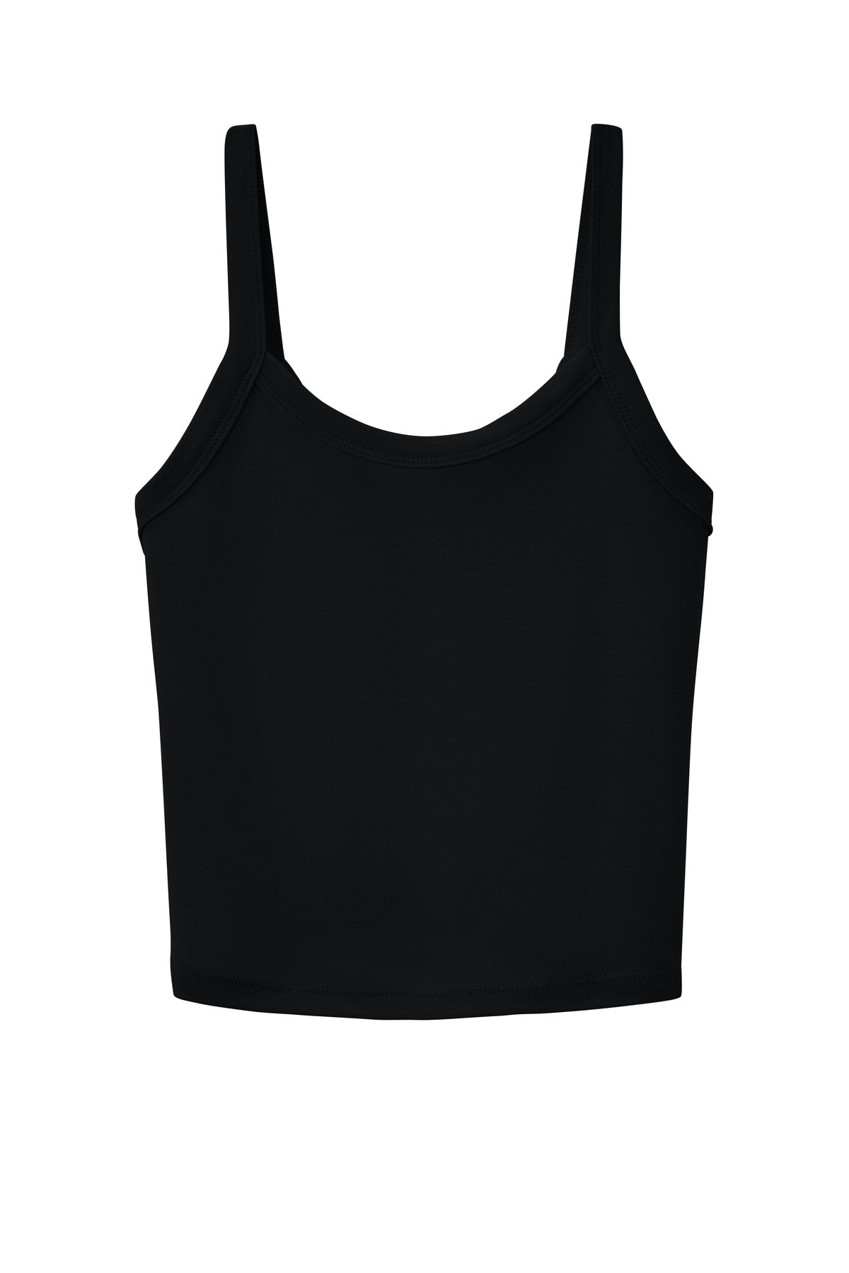 BELLA+CANVAS Women's Micro Rib Spaghetti Strap Tank - Solid Black Blend