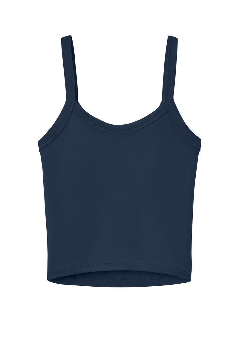 BELLA+CANVAS Women's Micro Rib Spaghetti Strap Tank - Solid Navy Blend