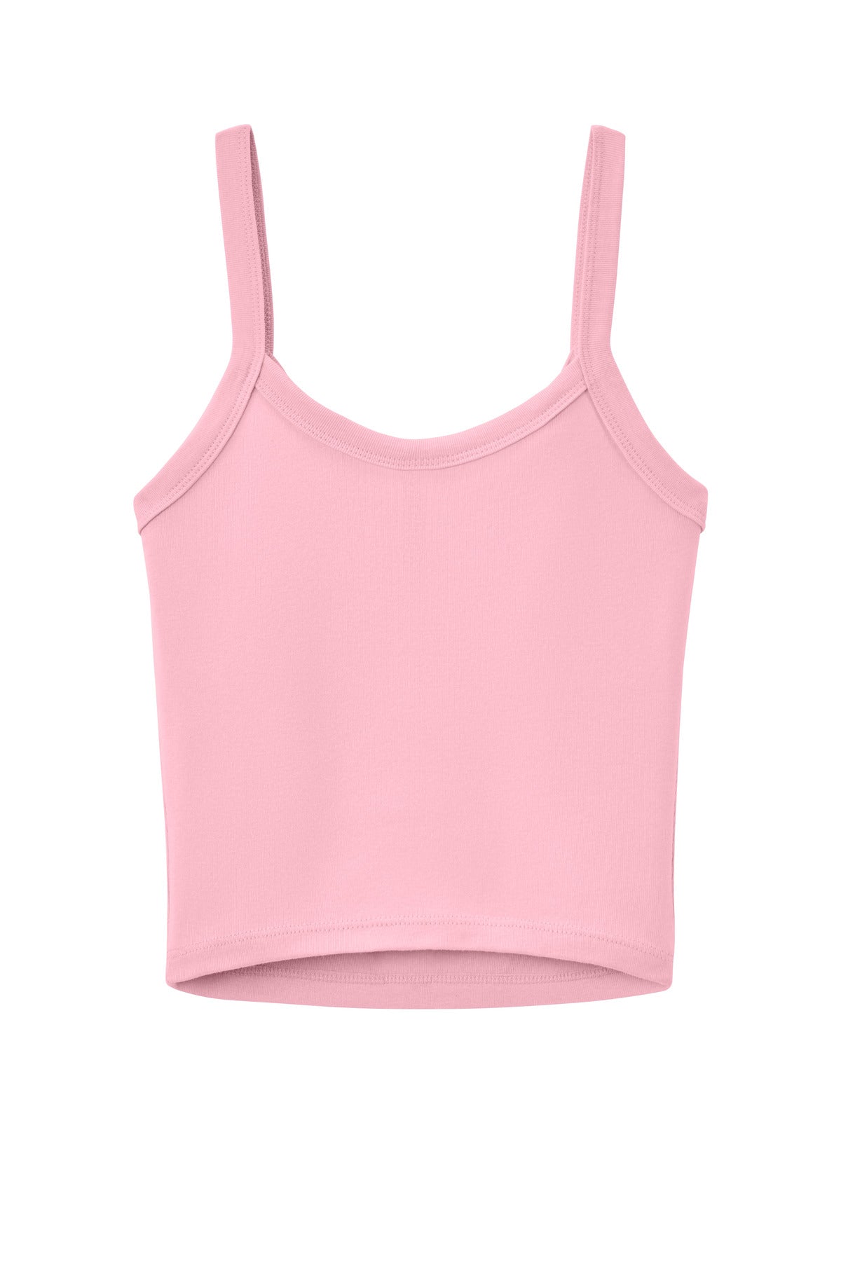 BELLA+CANVAS Women's Micro Rib Spaghetti Strap Tank - Solid Pink Blend