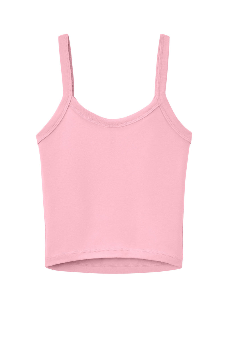 BELLA+CANVAS Women's Micro Rib Spaghetti Strap Tank - Solid Pink Blend