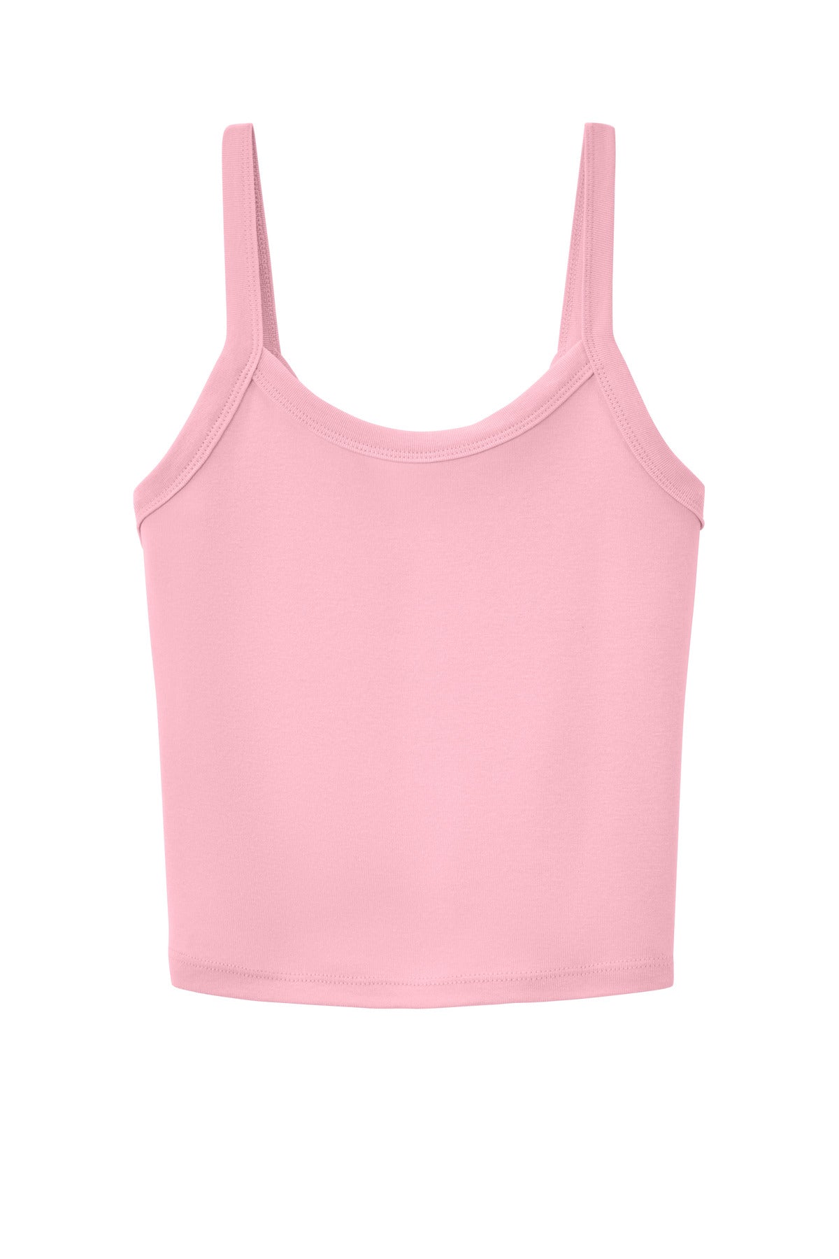 BELLA+CANVAS Women's Micro Rib Spaghetti Strap Tank - Solid Pink Blend