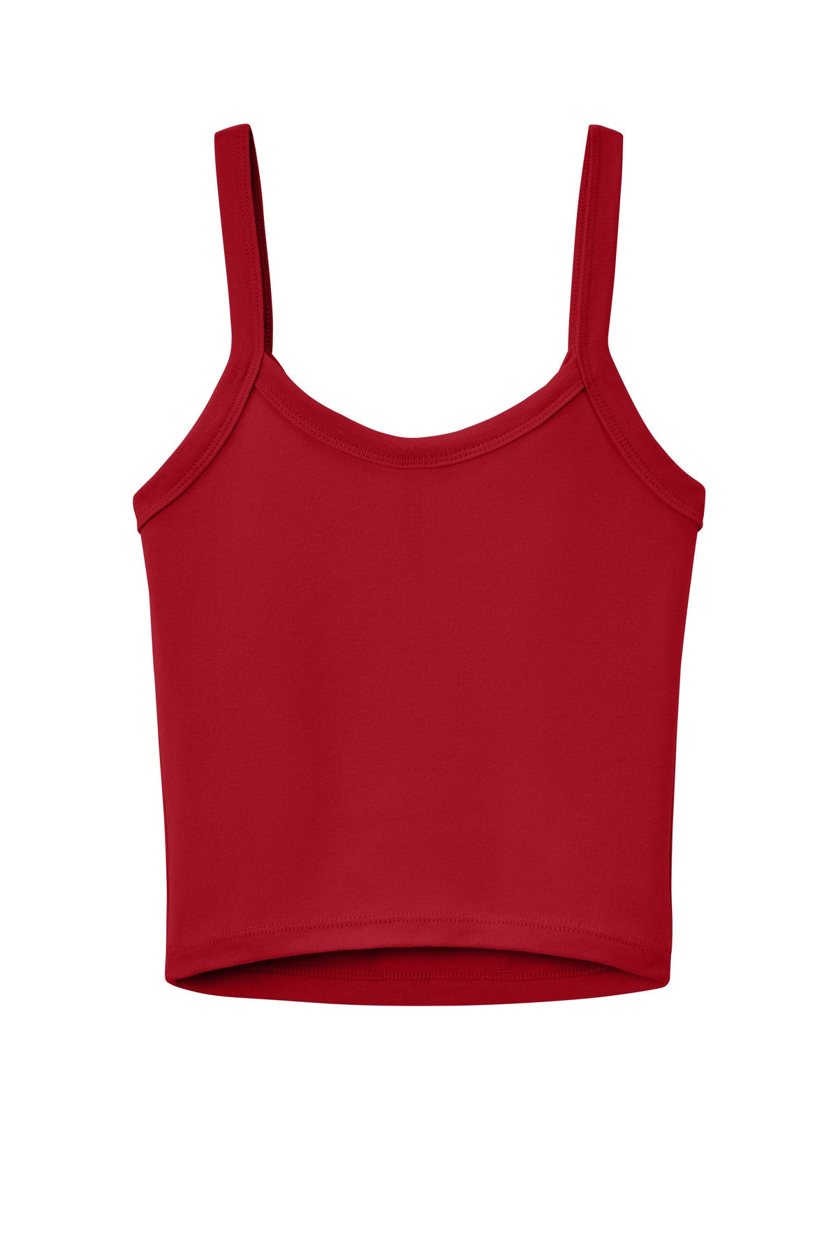 BELLA+CANVAS Women's Micro Rib Spaghetti Strap Tank - Solid Red Blend