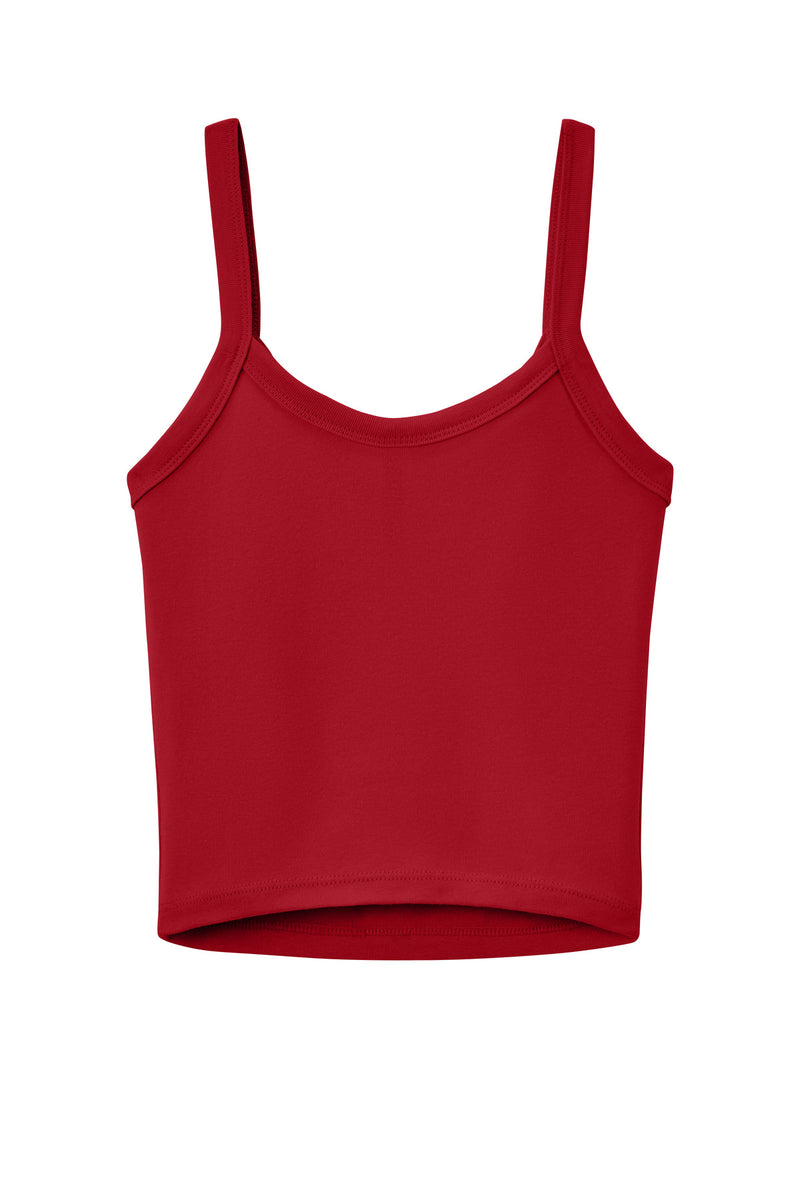 BELLA+CANVAS Women's Micro Rib Spaghetti Strap Tank - Solid Red Blend
