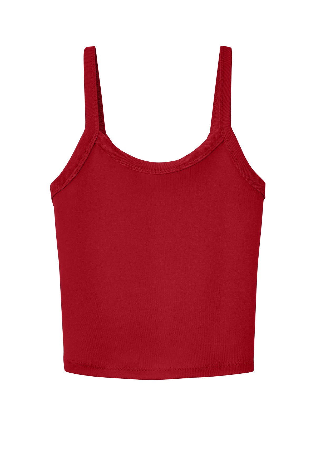 BELLA+CANVAS Women's Micro Rib Spaghetti Strap Tank - Solid Red Blend