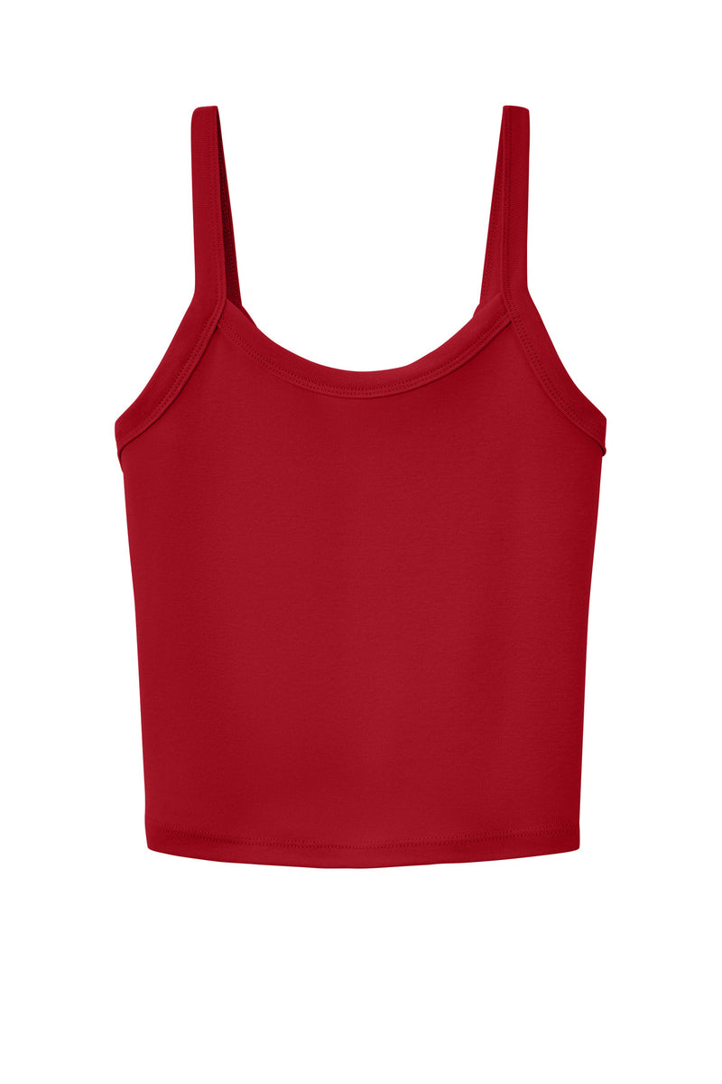 BELLA+CANVAS Women's Micro Rib Spaghetti Strap Tank - Solid Red Blend