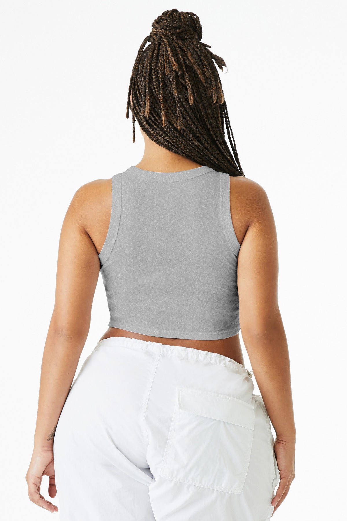 BELLA+CANVAS Women's Micro Rib Racer Tank - Athletic Heather
