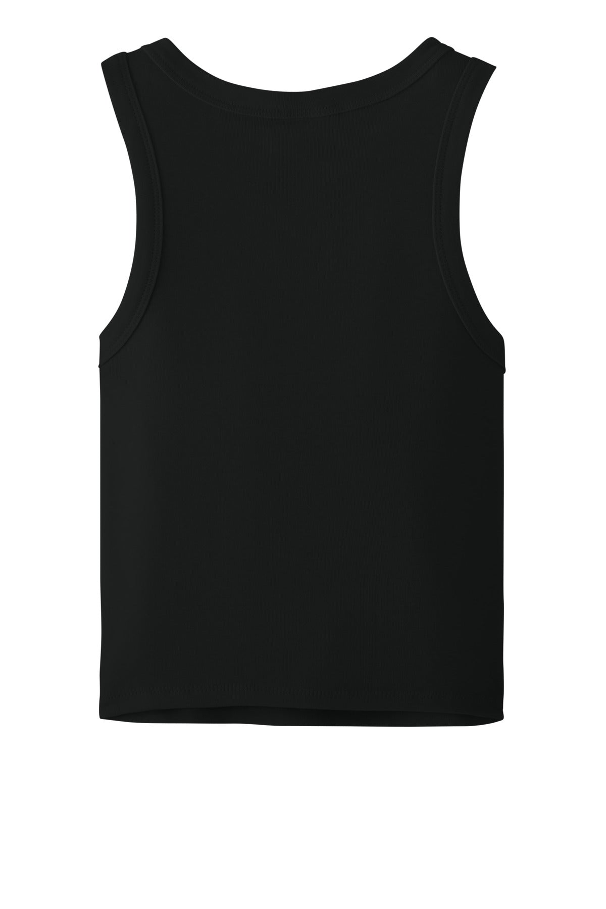 BELLA+CANVAS Women's Micro Rib Racer Tank - Solid Black Blend