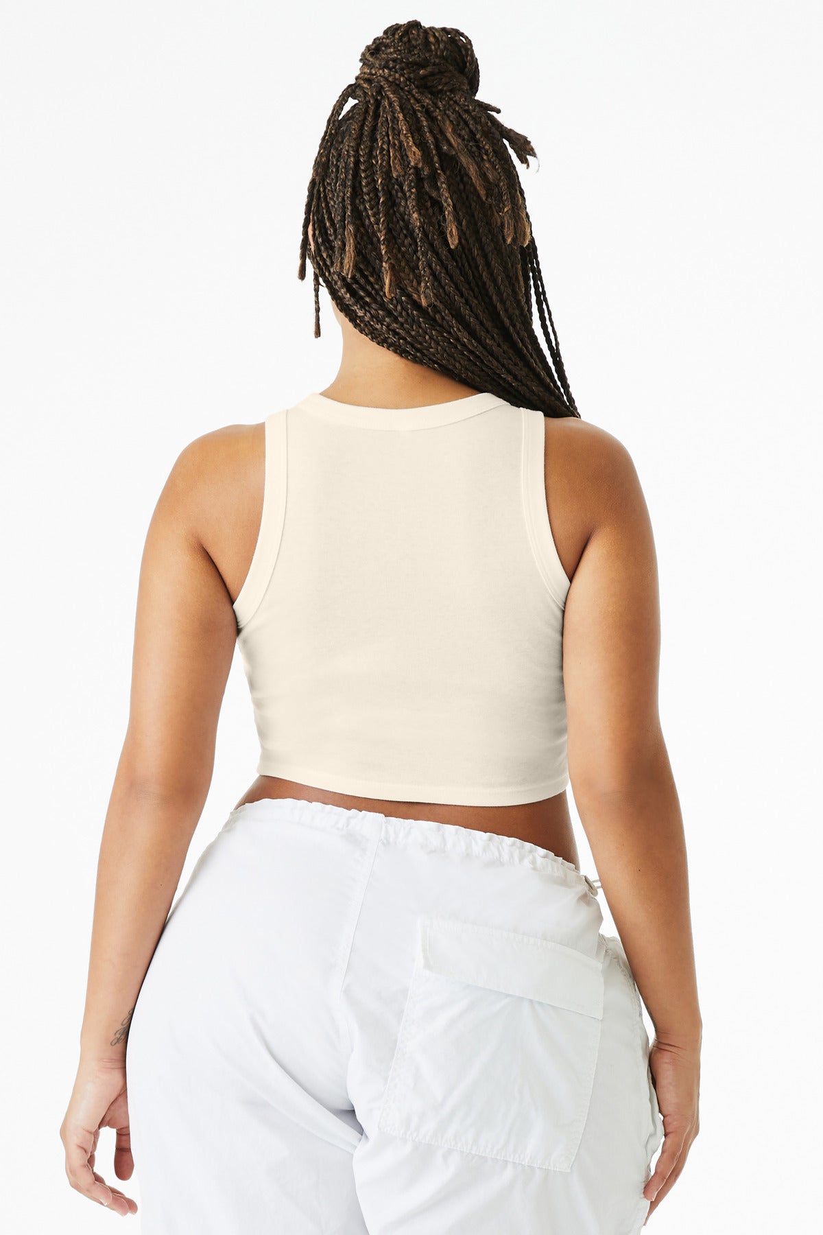 BELLA+CANVAS Women's Micro Rib Racer Tank - Solid Natural Blend