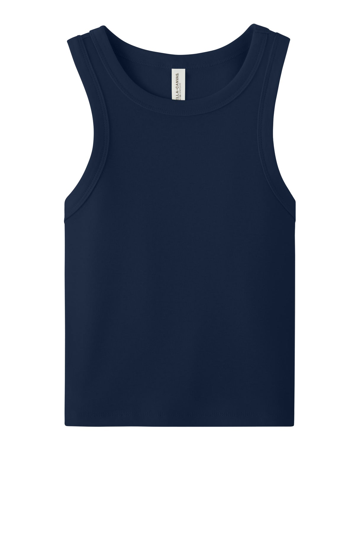 BELLA+CANVAS Women's Micro Rib Racer Tank - Solid Navy Blend