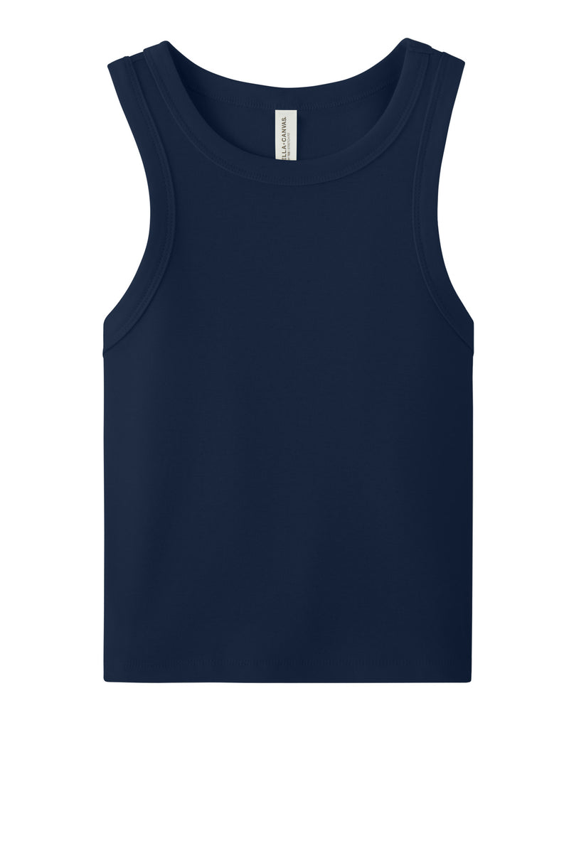 BELLA+CANVAS Women's Micro Rib Racer Tank - Solid Navy Blend