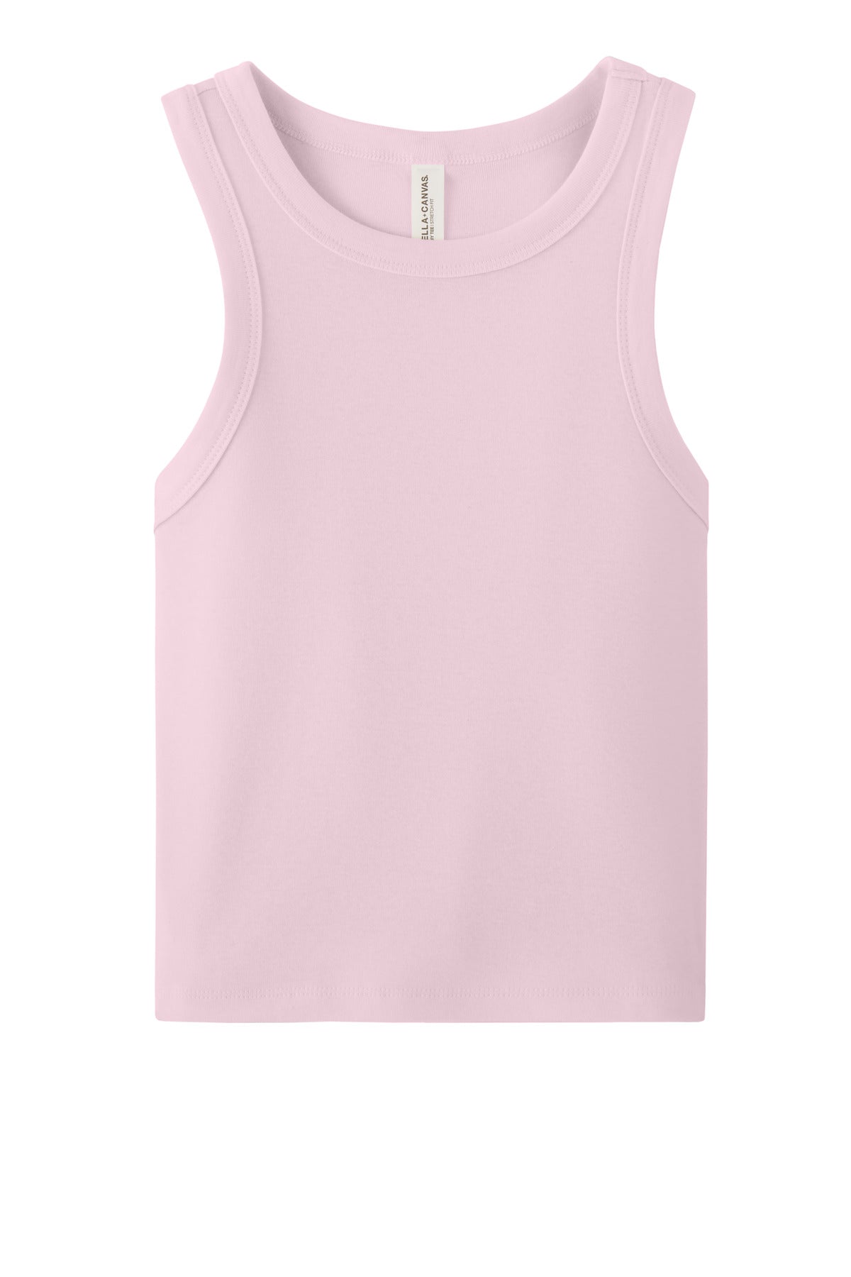 BELLA+CANVAS Women's Micro Rib Racer Tank - Solid Pink Blend