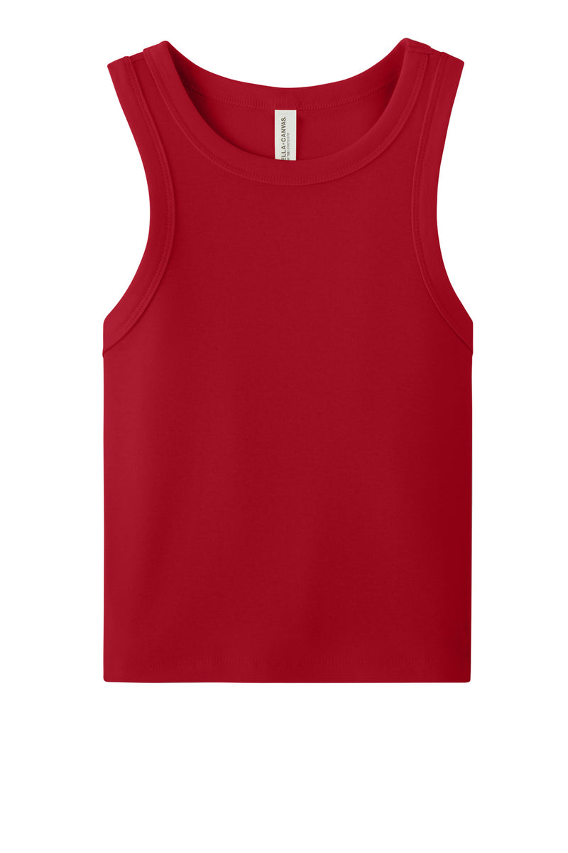 BELLA+CANVAS Women's Micro Rib Racer Tank - Solid Red Blend