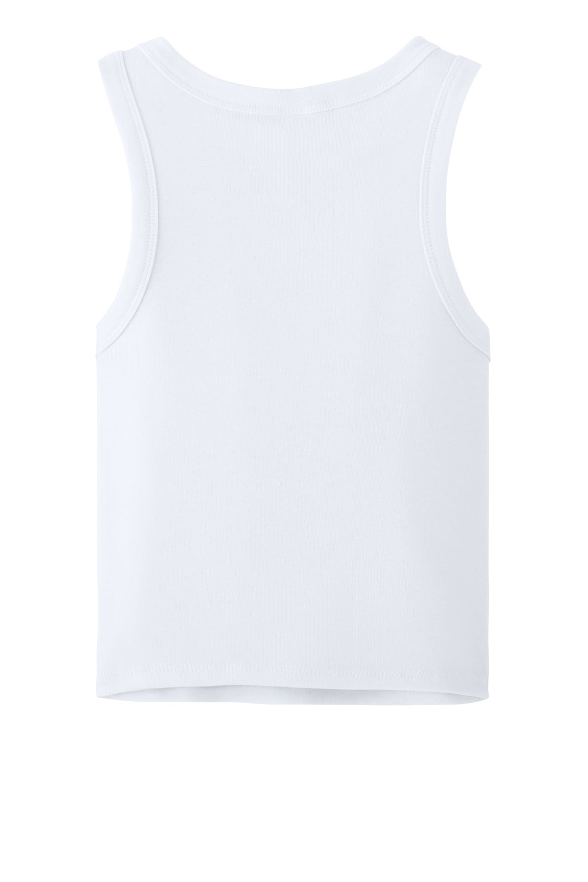 BELLA+CANVAS Women's Micro Rib Racer Tank - Solid White Blend