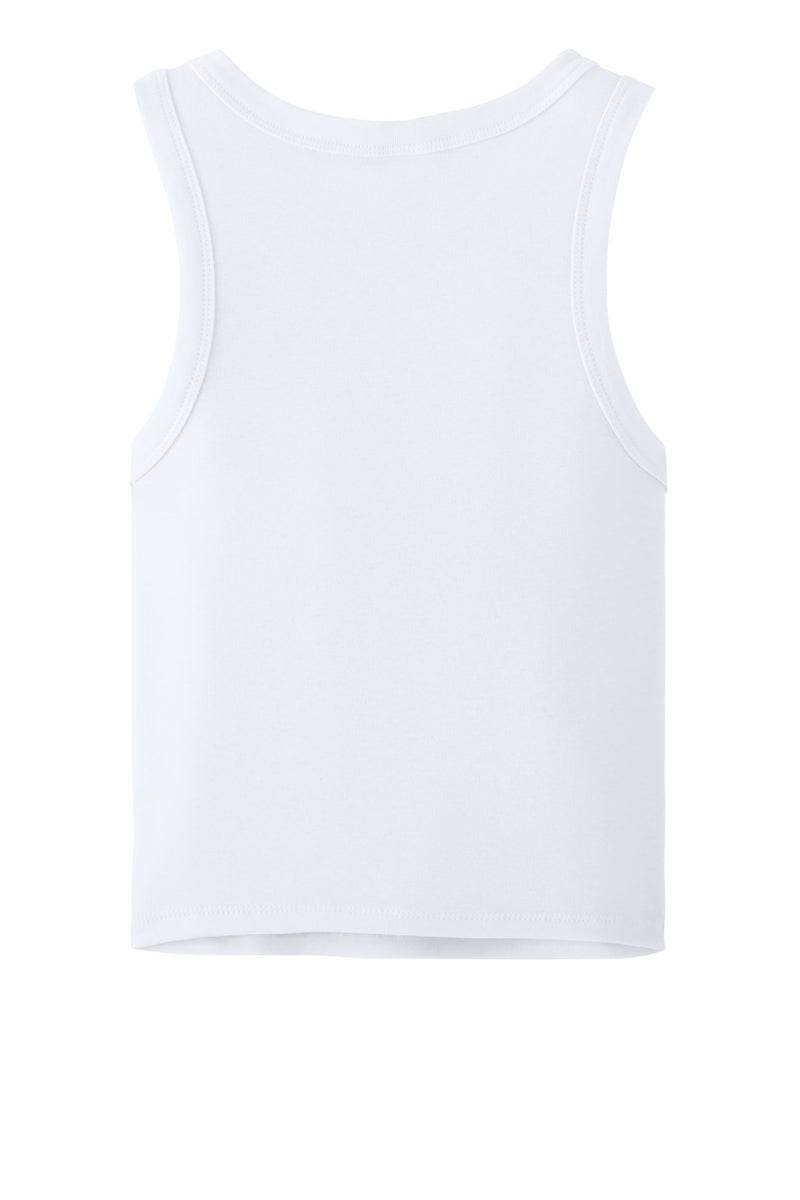 BELLA+CANVAS Women's Micro Rib Racer Tank - Solid White Blend