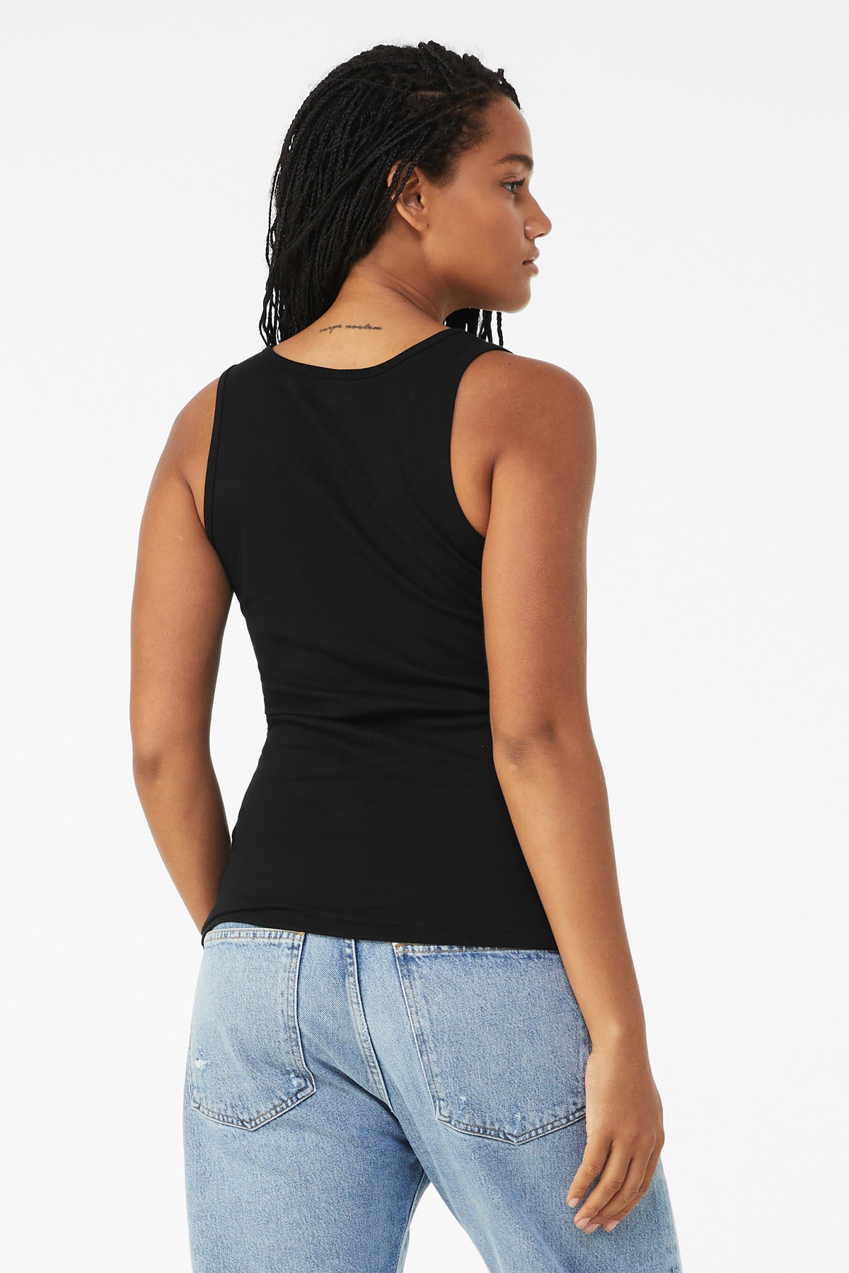 BELLA+CANVAS Women's Baby Rib Tank - Black
