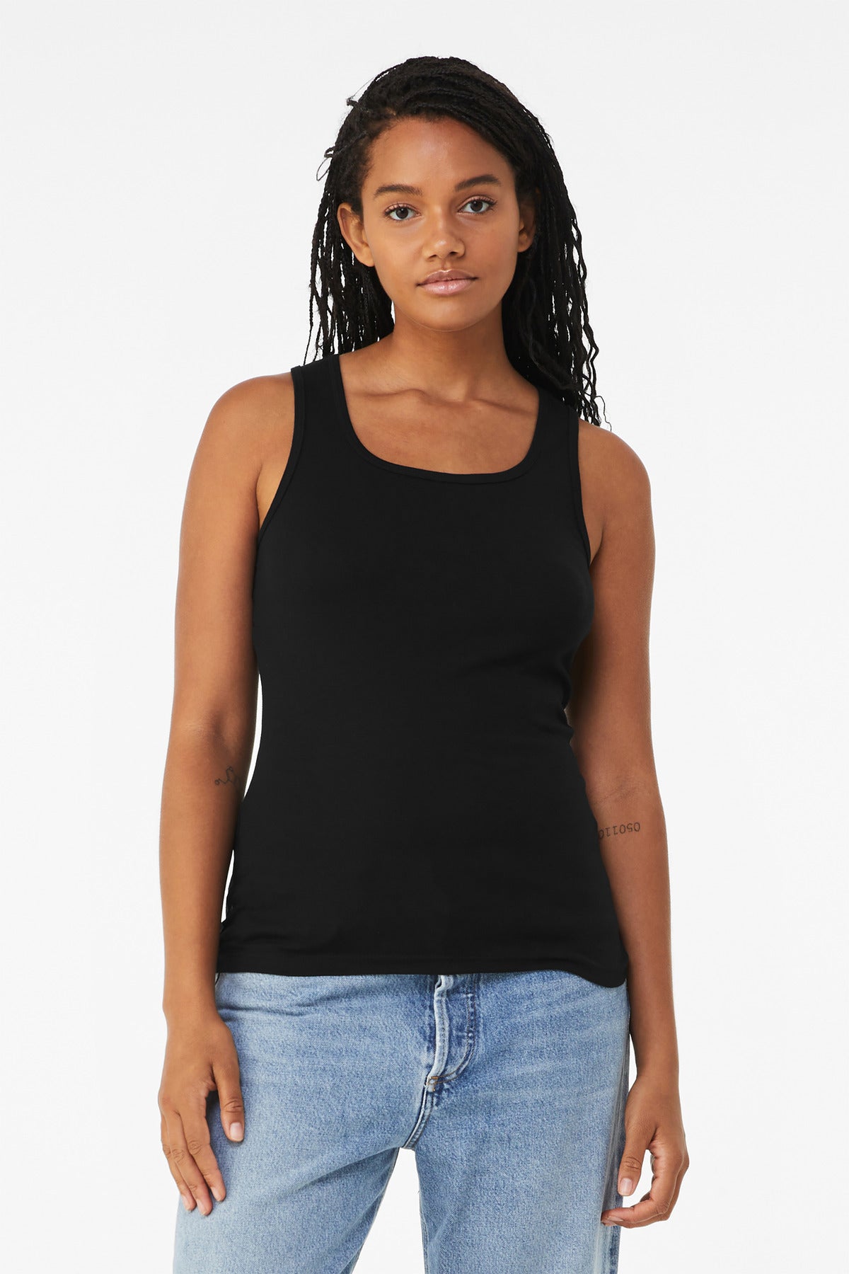 BELLA+CANVAS Women's Baby Rib Tank - Black