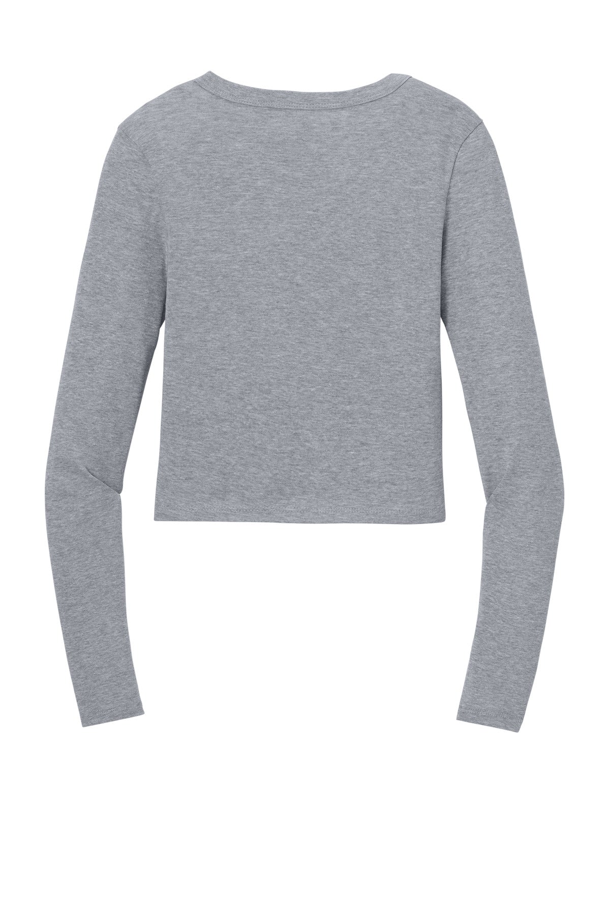 BELLA+CANVAS Women's Micro Rib Long Sleeve Baby Tee - Athletic Heather