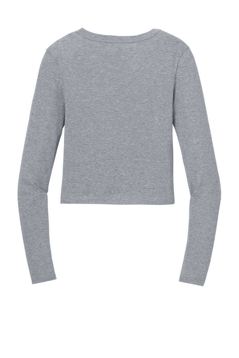 BELLA+CANVAS Women's Micro Rib Long Sleeve Baby Tee - Athletic Heather