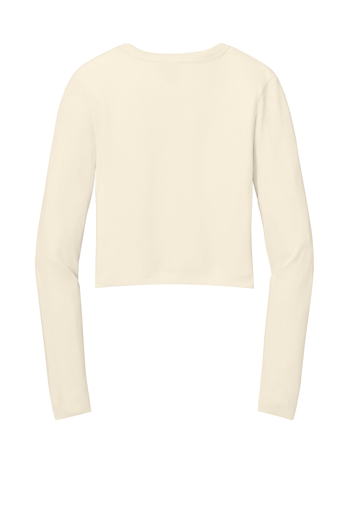 BELLA+CANVAS Women's Micro Rib Long Sleeve Baby Tee - Solid Natural Blend