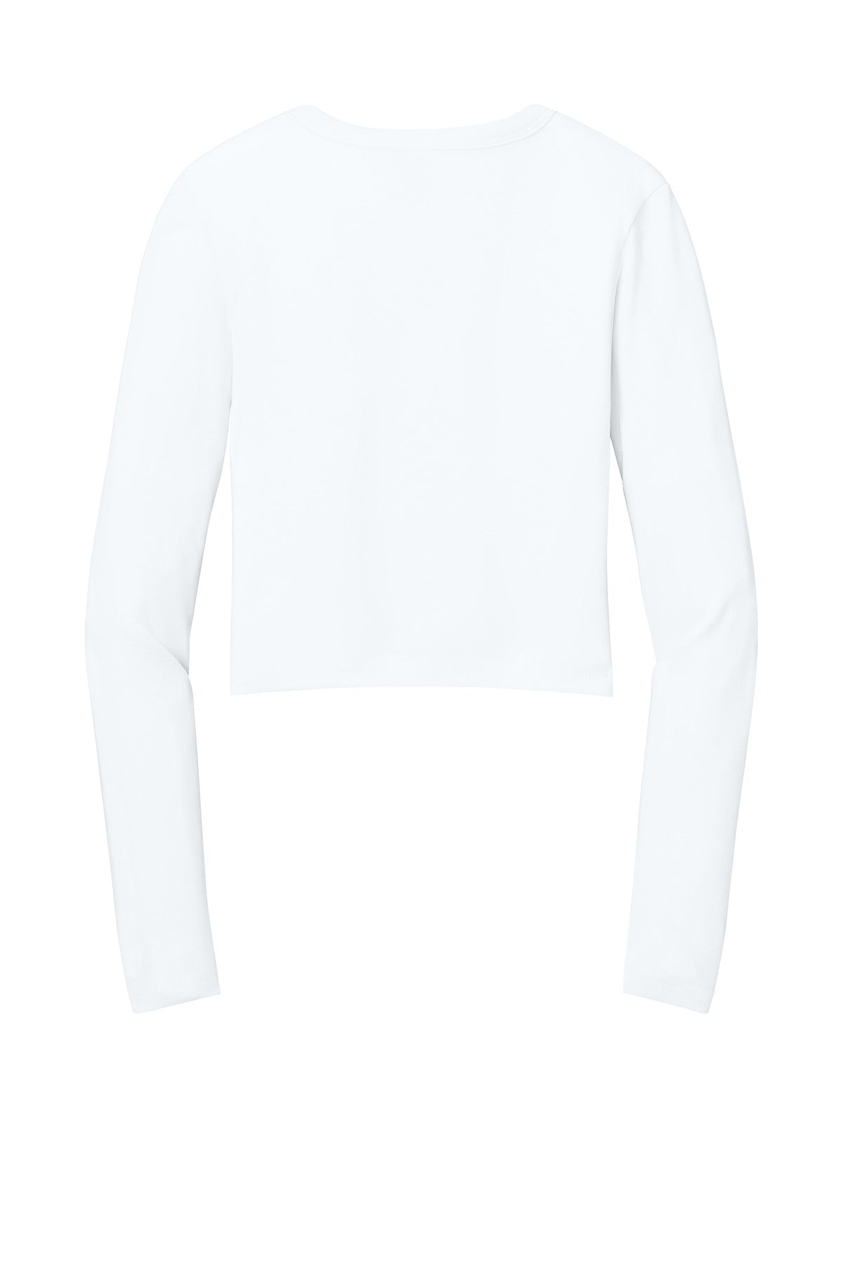 BELLA+CANVAS Women's Micro Rib Long Sleeve Baby Tee - Solid White Blend