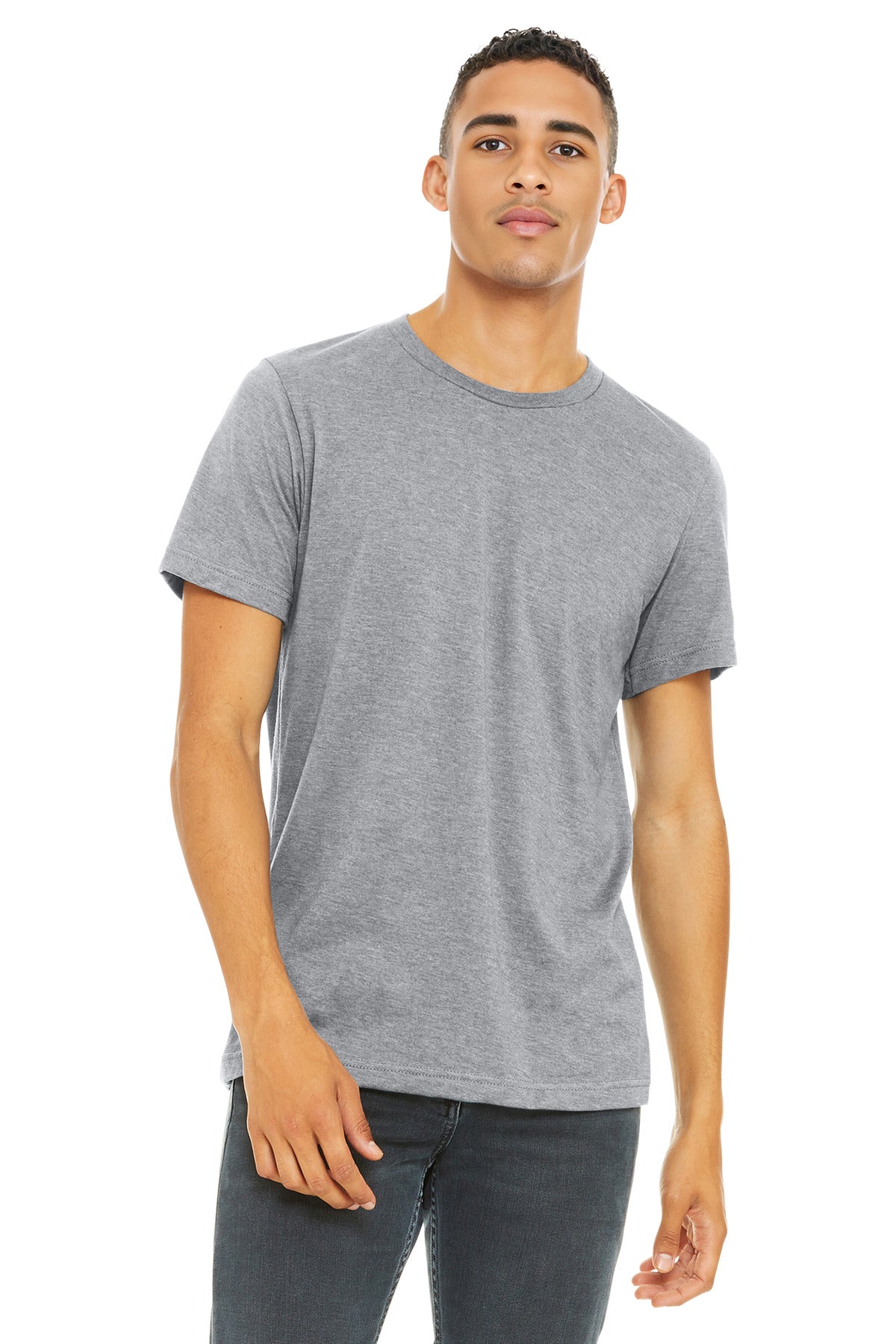 BELLA+CANVAS  Unisex Heather CVC Short Sleeve Tee - Athletic Heather