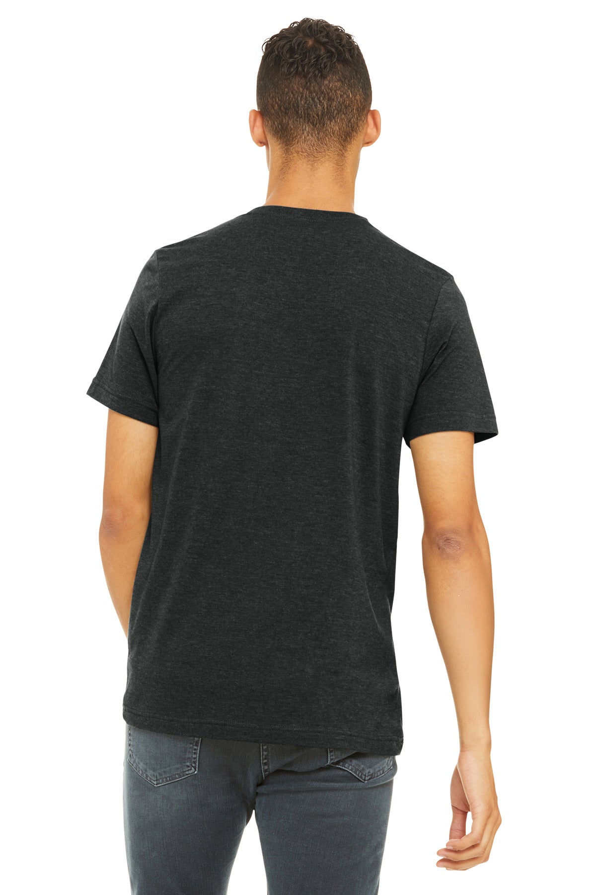 BELLA+CANVAS  Unisex Heather CVC Short Sleeve Tee - Black Heather