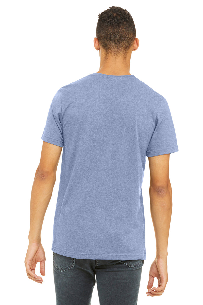 BELLA+CANVAS  Unisex Heather CVC Short Sleeve Tee - Heather Blue