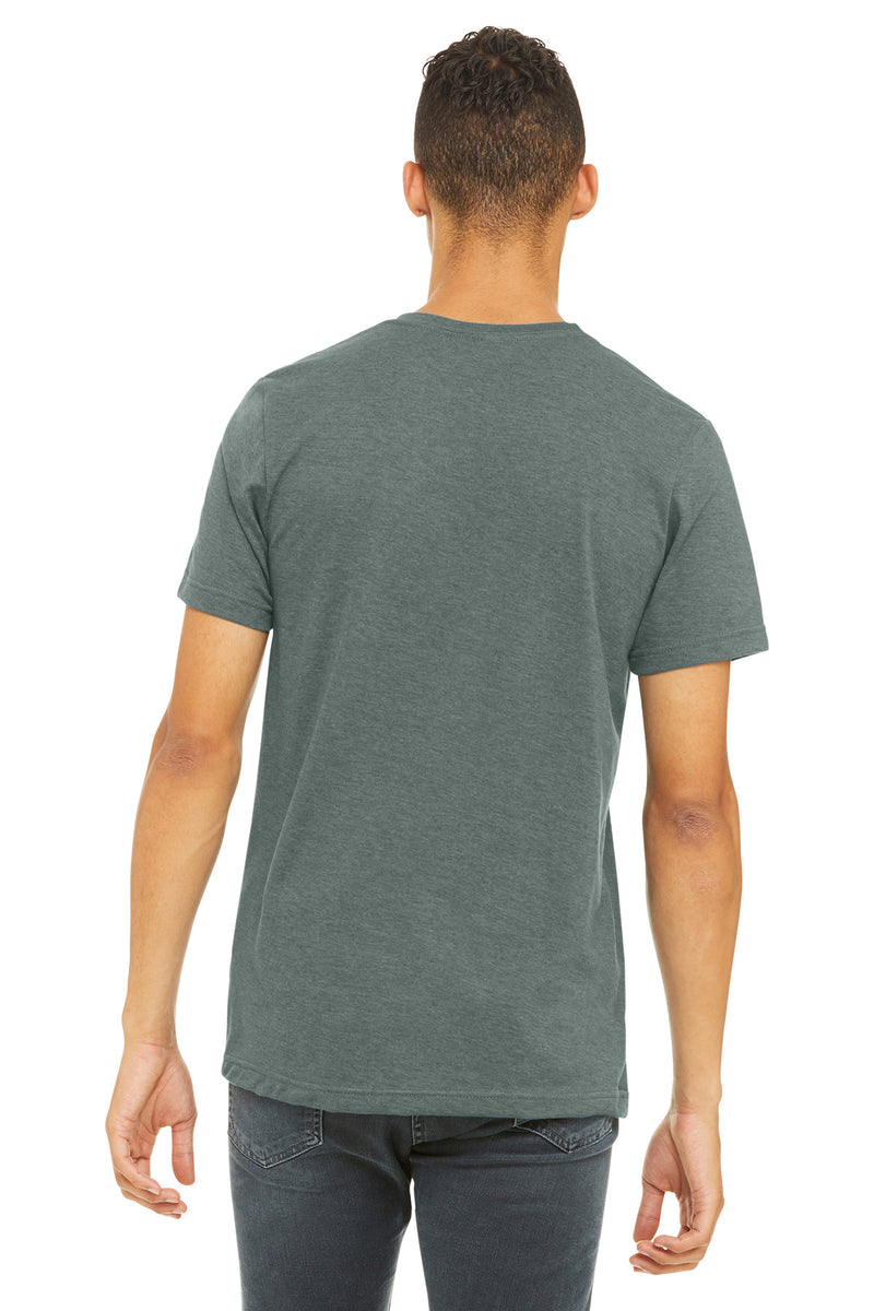 BELLA+CANVAS  Unisex Heather CVC Short Sleeve Tee - Heather Blue Storm