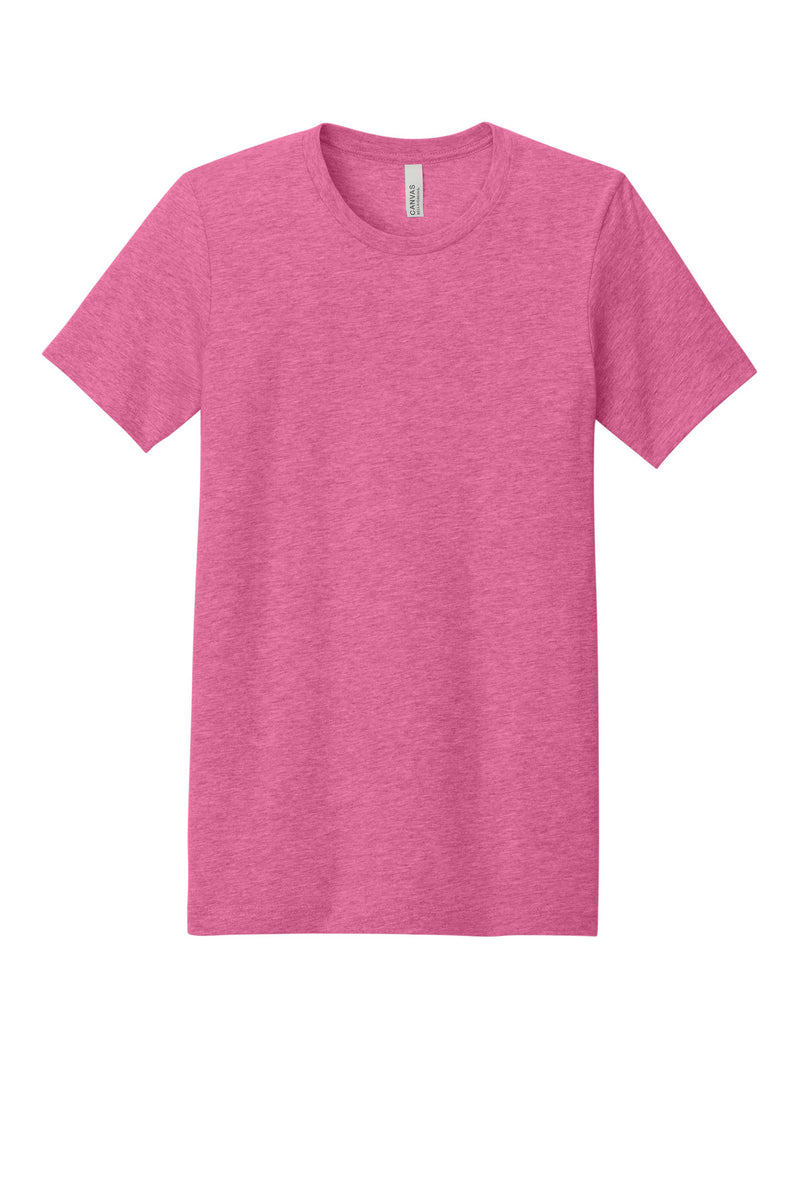 BELLA+CANVAS  Unisex Heather CVC Short Sleeve Tee - Heather Charity Pink