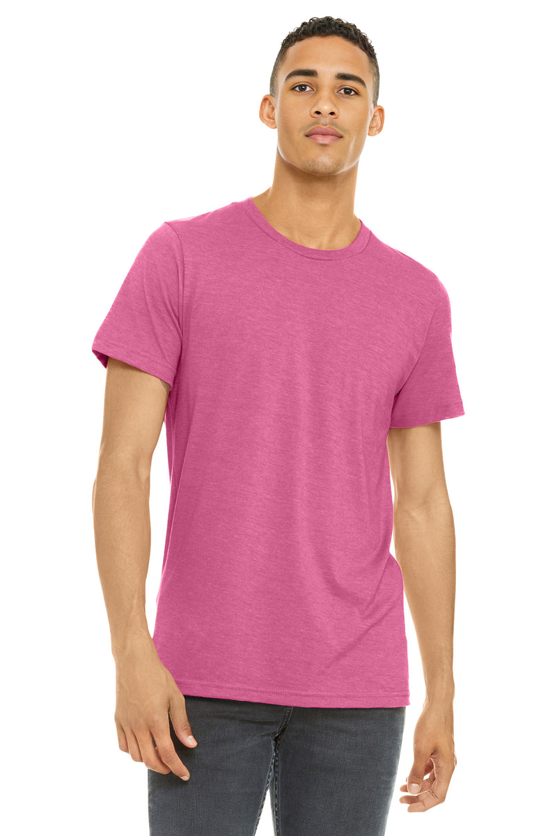 BELLA+CANVAS  Unisex Heather CVC Short Sleeve Tee - Heather Charity Pink