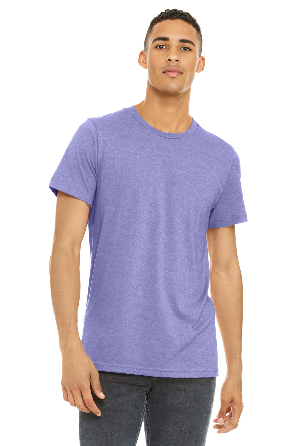 BELLA+CANVAS  Unisex Heather CVC Short Sleeve Tee - Heather Dark Lavender