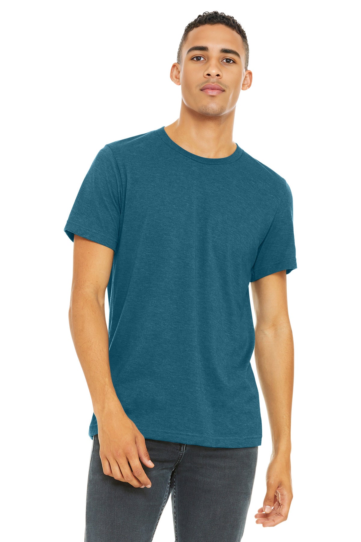 BELLA+CANVAS  Unisex Heather CVC Short Sleeve Tee - Heather Deep Teal