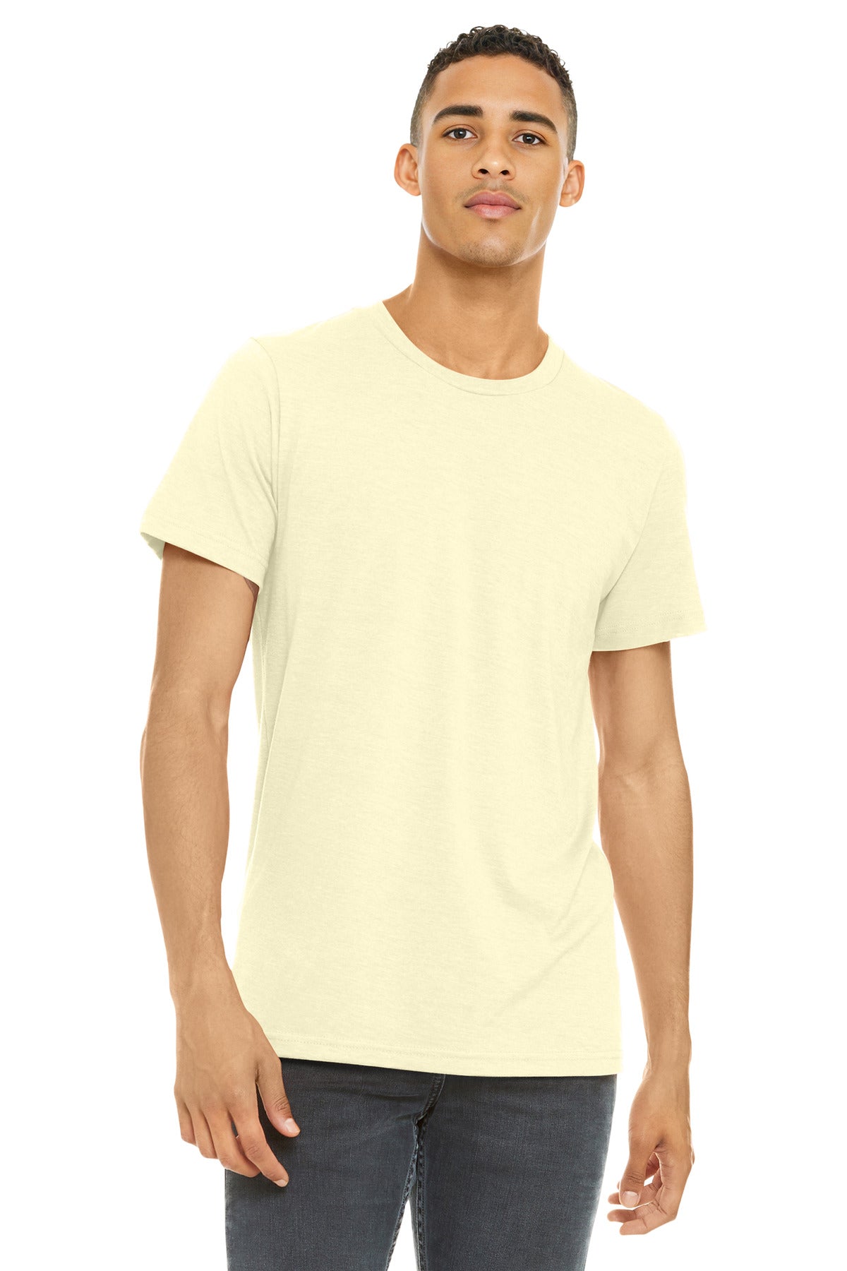 BELLA+CANVAS  Unisex Heather CVC Short Sleeve Tee - Heather French Vanilla