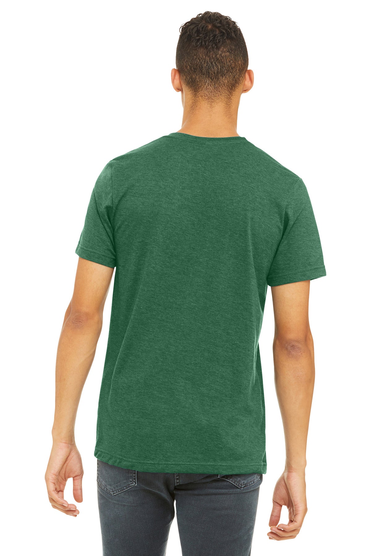 BELLA+CANVAS  Unisex Heather CVC Short Sleeve Tee - Heather Grass Green
