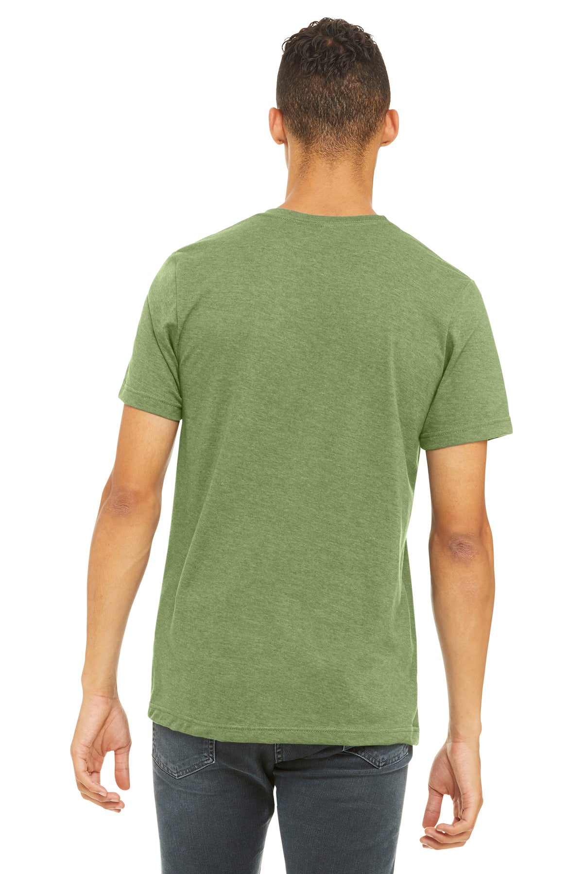 BELLA+CANVAS  Unisex Heather CVC Short Sleeve Tee - Heather Green
