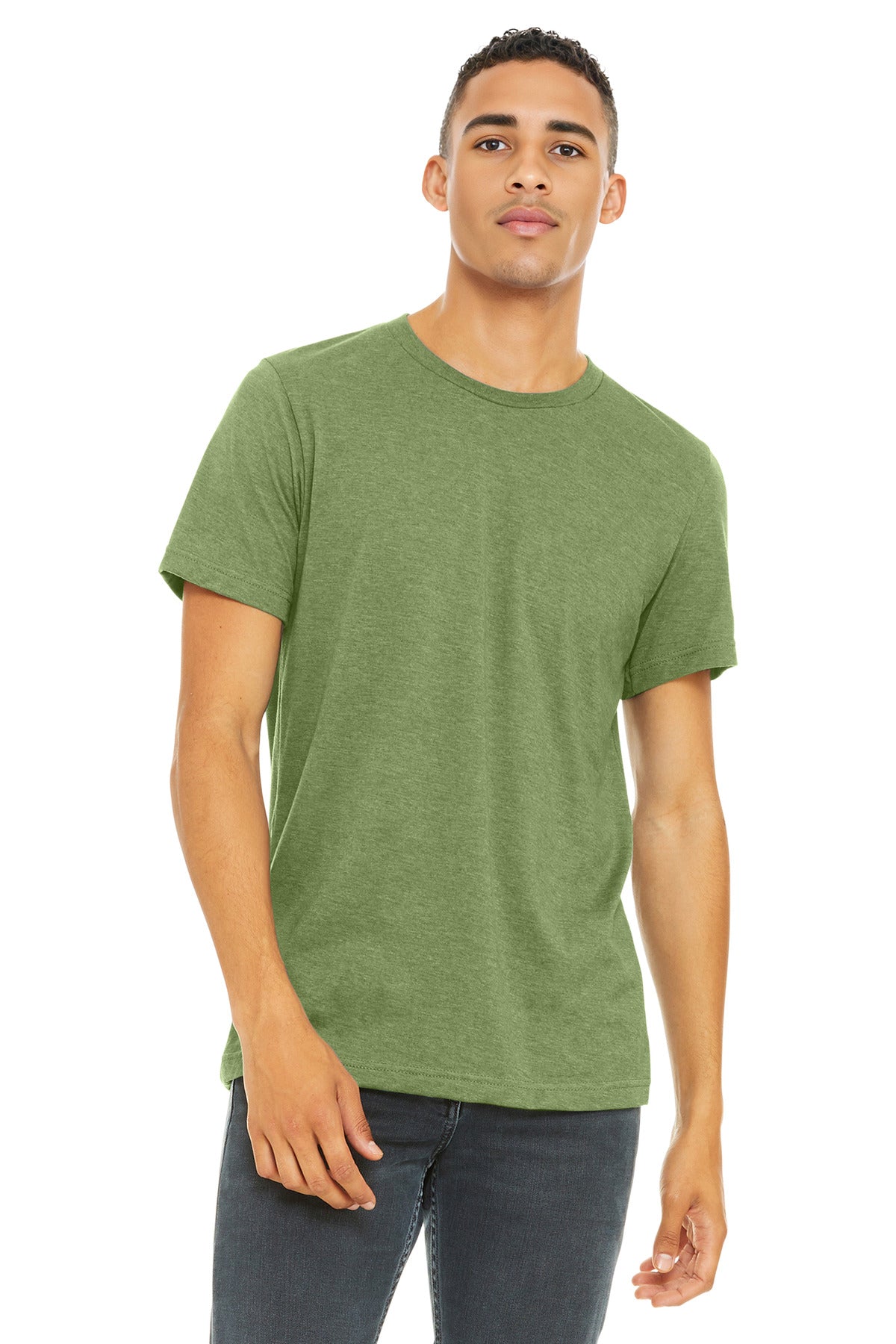 BELLA+CANVAS  Unisex Heather CVC Short Sleeve Tee - Heather Green