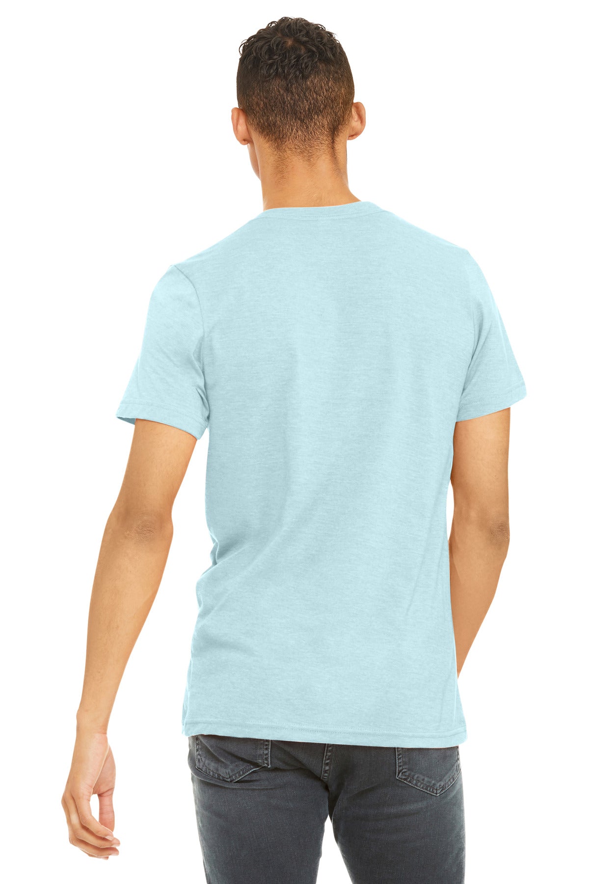 BELLA+CANVAS  Unisex Heather CVC Short Sleeve Tee - Heather Ice Blue